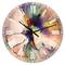 Designart Blue Abstract Flower Creative Modern Wall Clock